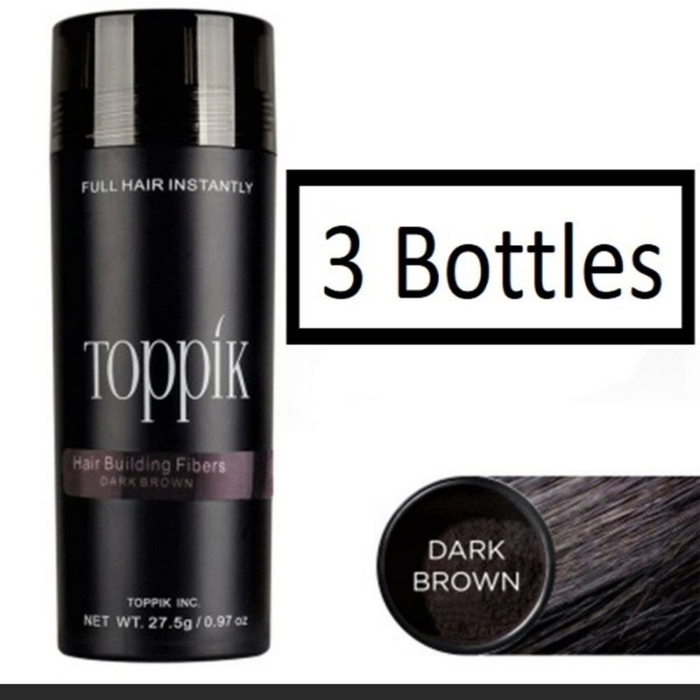 Toppik hair fibers 27.5 g black light  brown medium blonde black 3 set